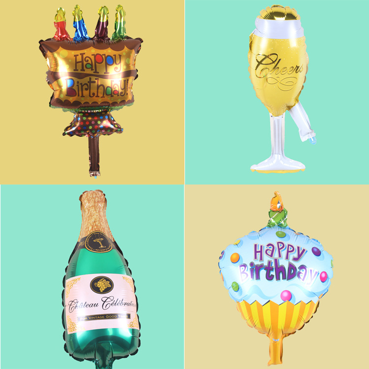 畅销铝膜气球/迷你生日蛋糕/酒杯/酒瓶轻细节图