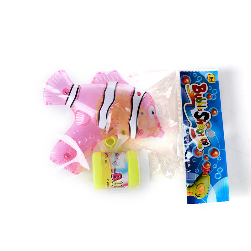 Children's Manual Clown Ocean Fish Light Spray Paint Bubble Gun Environmental Protection Anti-Drop Bubble Machine Children's Stall Hot Play Application Scenario