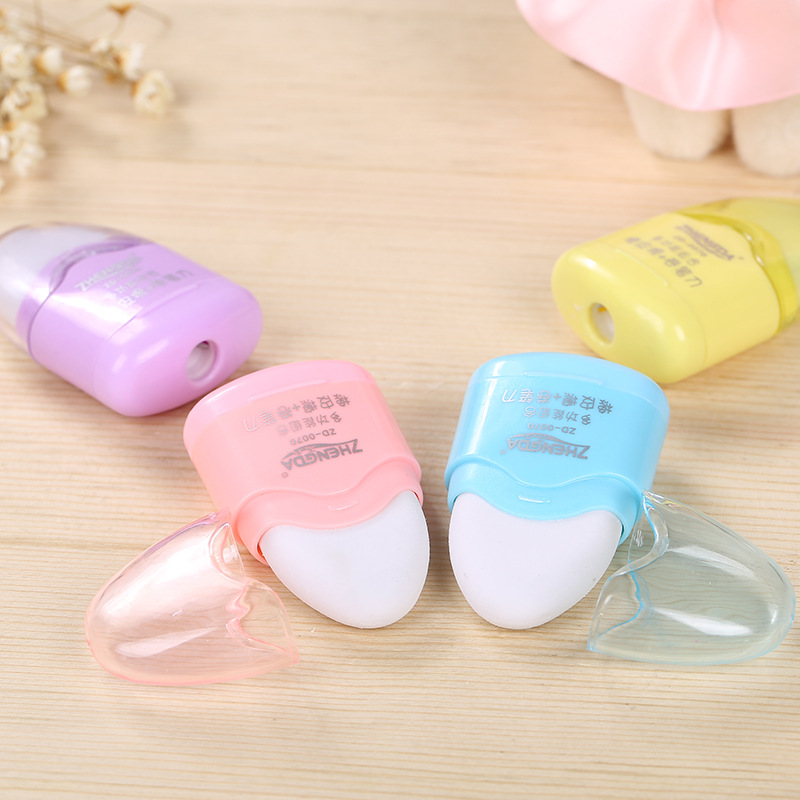 Pencil sharpeners, pencils, erasers, Korean creative, cute, multi-functional student stationery, dual-purpose pencil sharpeners wholesale full figure