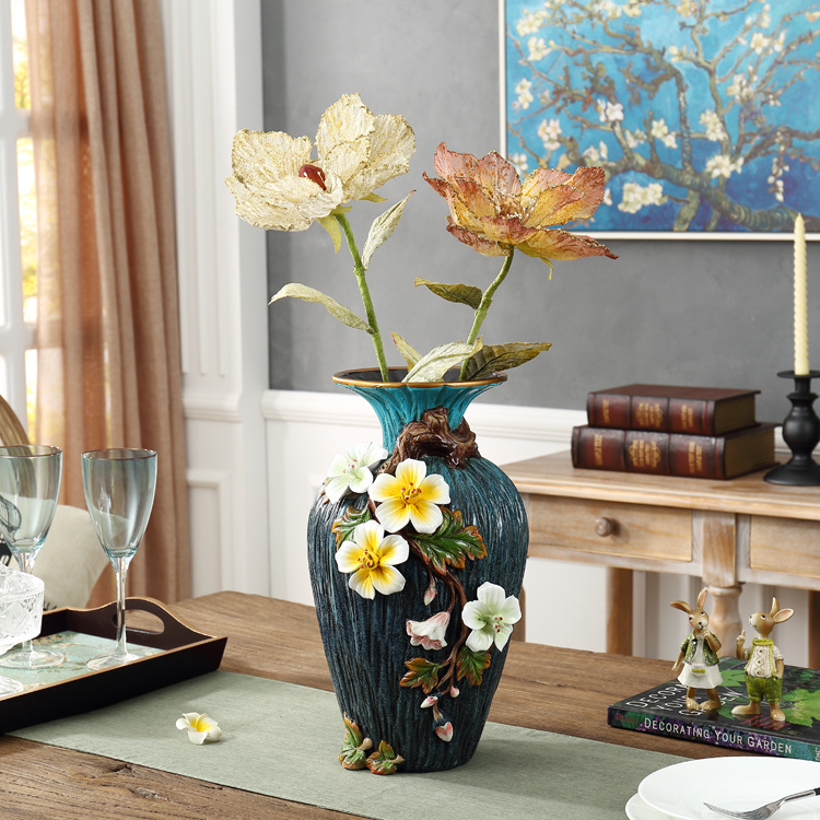 Chinagoods客厅装饰品精美摆件欧式手工彩绘陶瓷花瓶花插爆款图