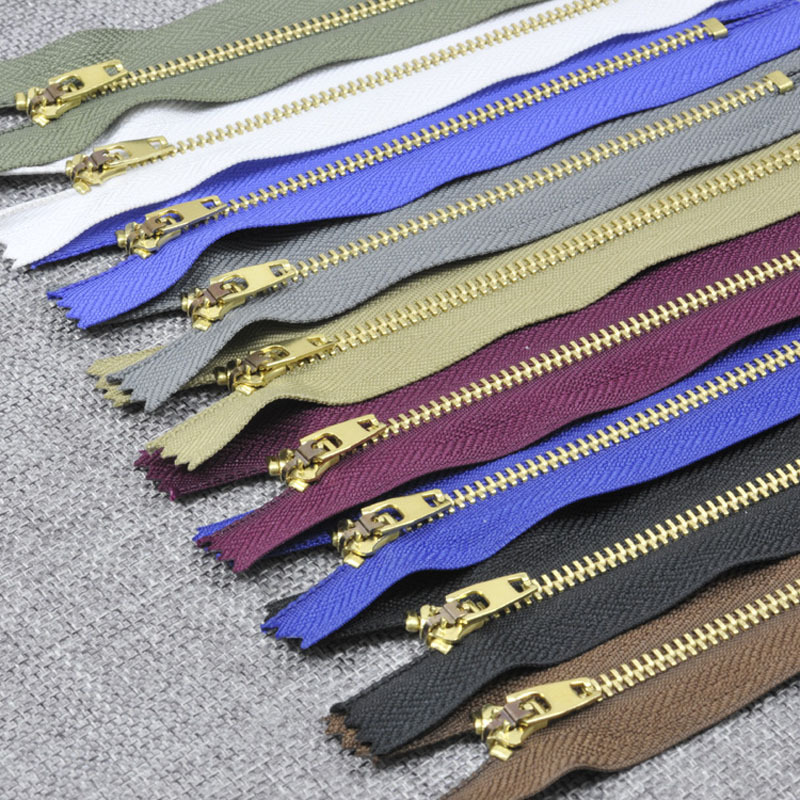 4号Y牙金属/牛仔裤子拉链白底实物图