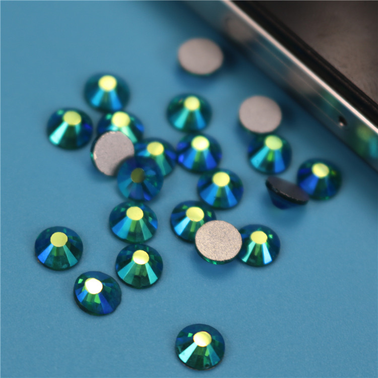 Spot Hole Green Ab Color Blue Zircon Flat Bottom Drill Color Model Complete Diy Mobile Phone Shell Beauty Nail Sticker Drill details Picture