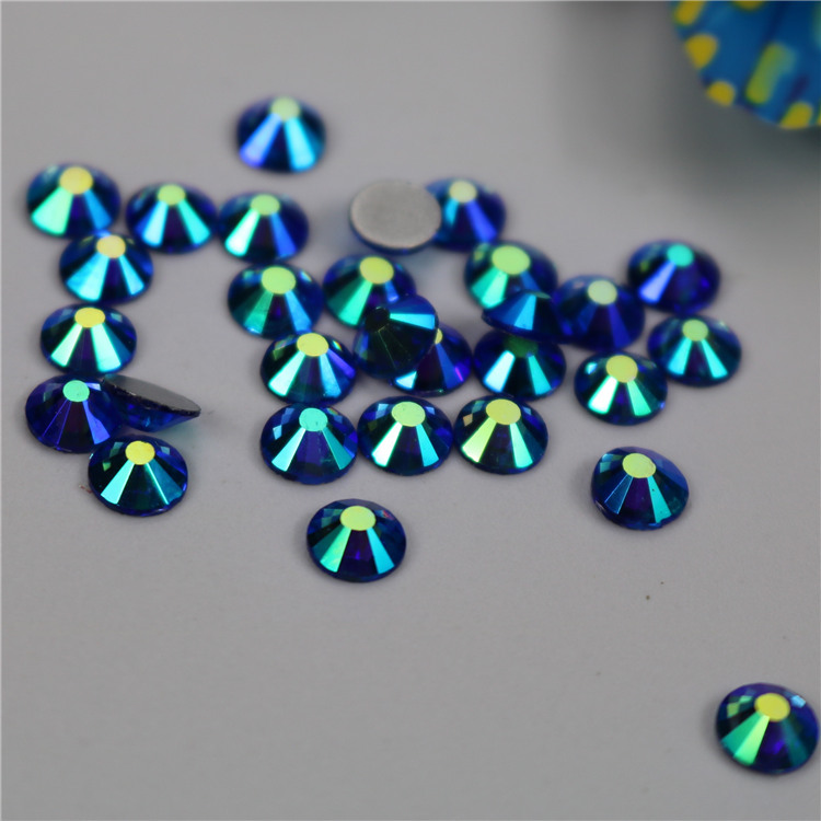 Manufacturers Spot Wholesale Rhinestones Deep Blue Ab Stained Glass Diy Nail Clothing Accessories Flat Bottom Drill Can Be Customized Application Scenario