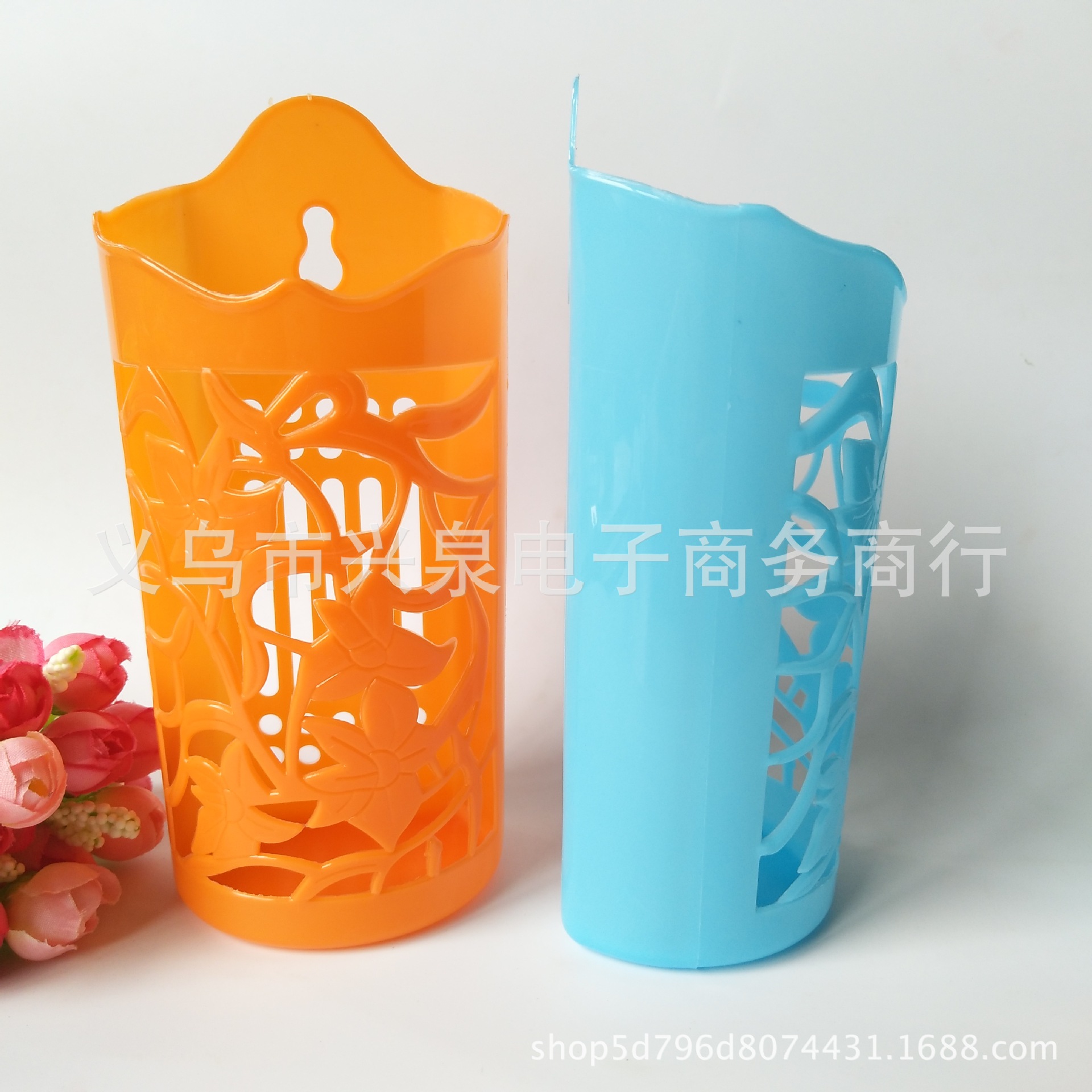One-yuan store plastic 筷笼 single compartment 筷笼 hollowed-out 筷笼 chopstick holder one-yuan supply Specification image