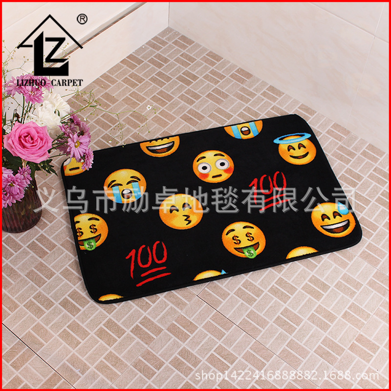 Manufacturers wholesale can customize fashion cartoon printed floor mat children's mat living room bathroom toilet sponge carpet details Picture