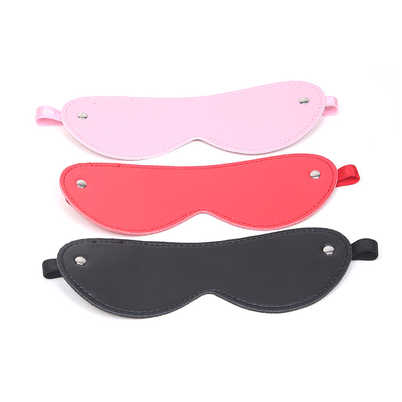 Adult sex toy SM alternative blackout leather eye mask Adult sex toy torture device mask