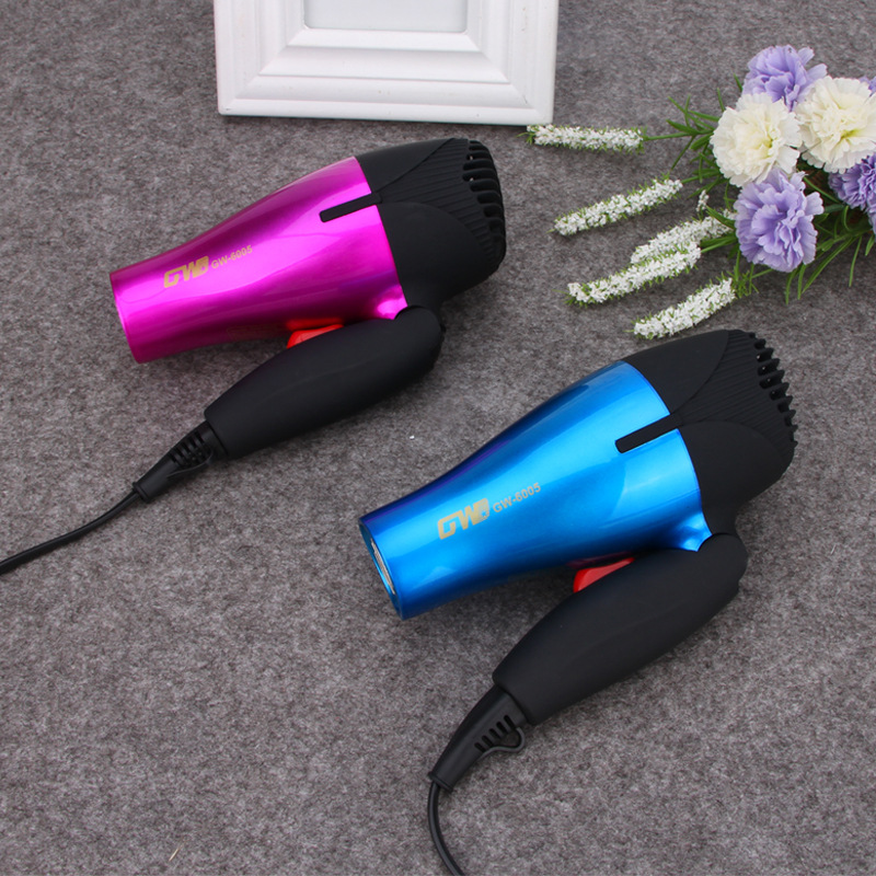 Guowei eléctrico mango de goma mini secador de pelo plegable para viajes de dormitorio especial secador de pelo de pequeña potencia fábrica directa Item Picture