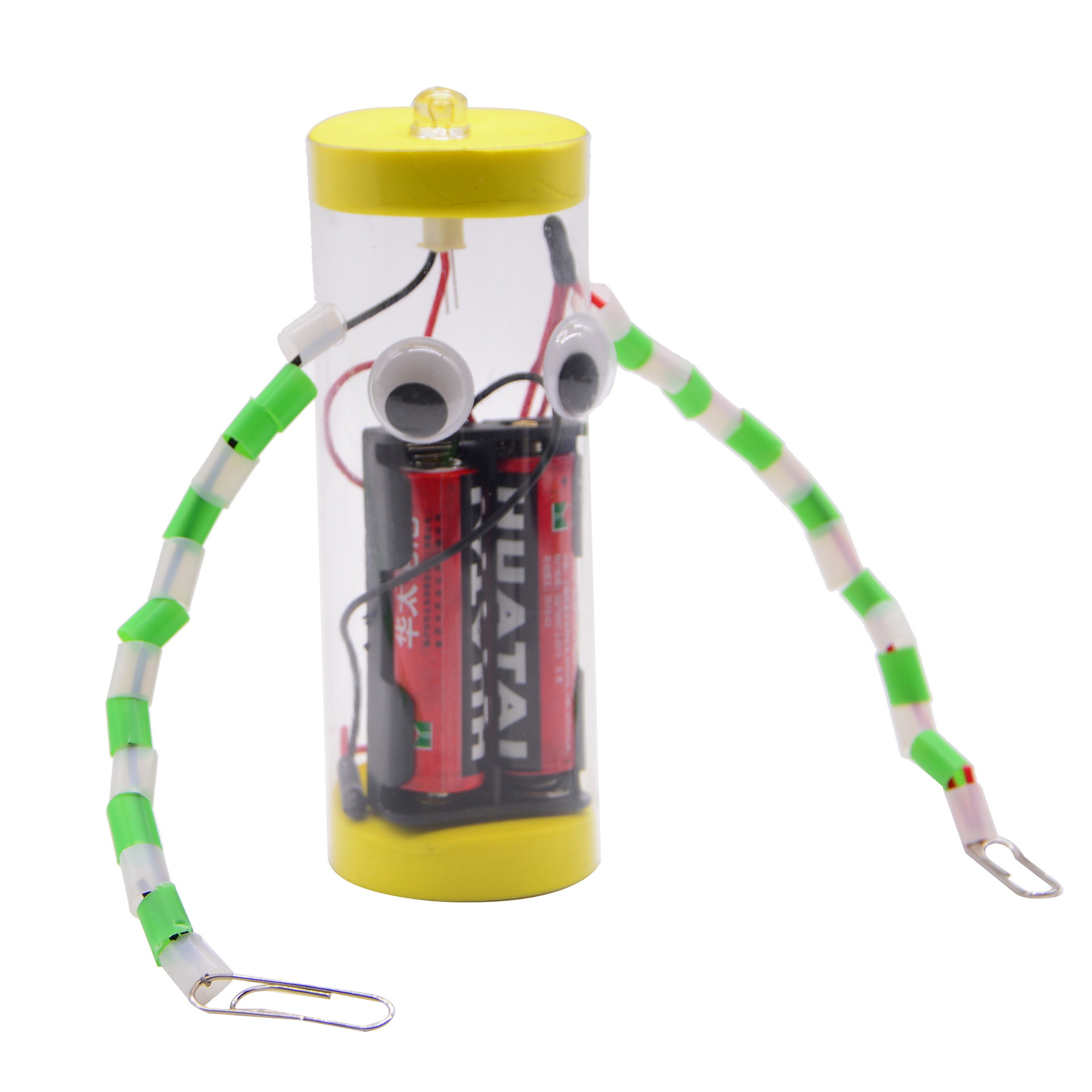 The light bulb lit up in the training equipment for the electrical doctor's circuit science experiment - conductor insulator Technology Small Project Application Scenario