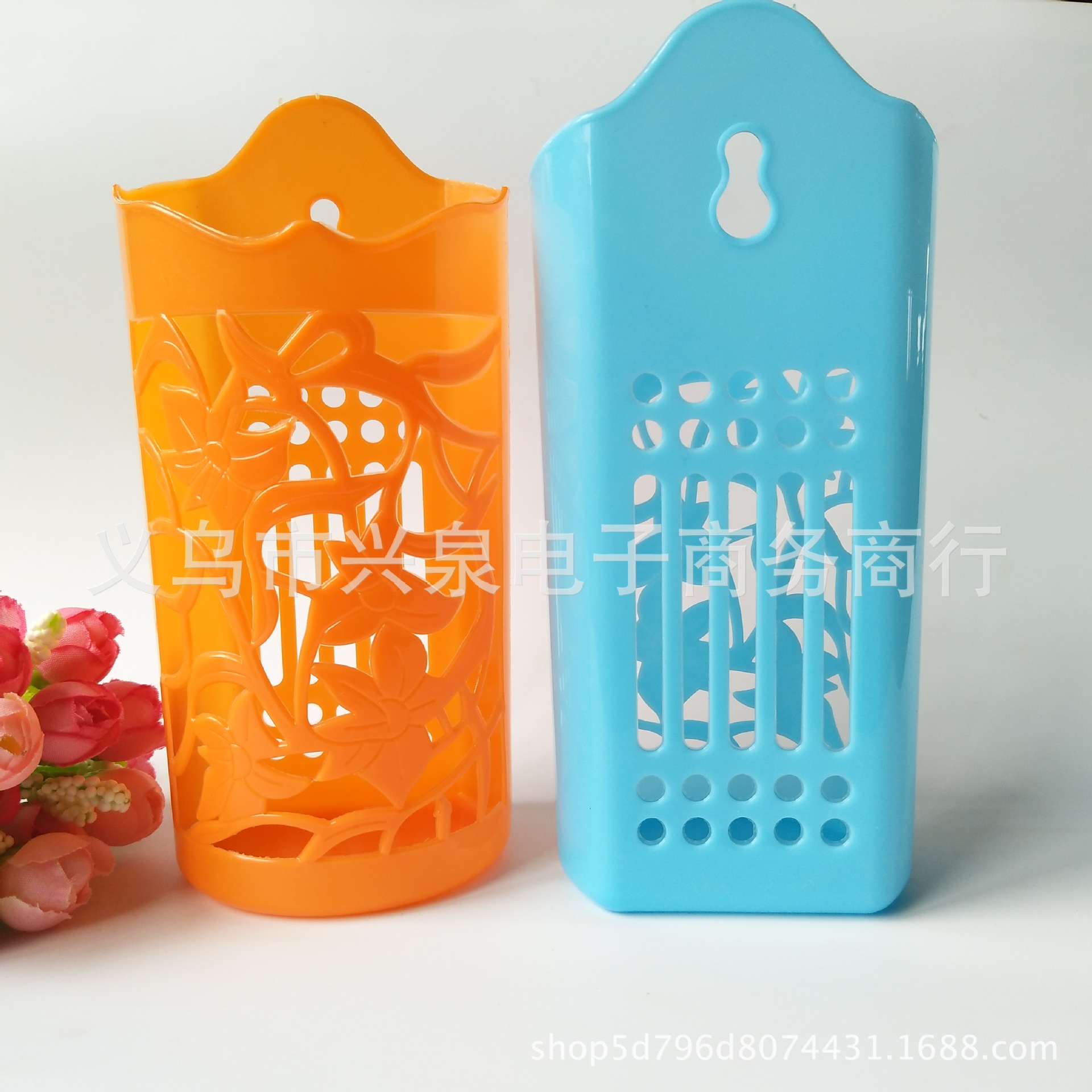One-yuan store plastic 筷笼 single compartment 筷笼 hollowed-out 筷笼 chopstick holder one-yuan supply Application Scenario