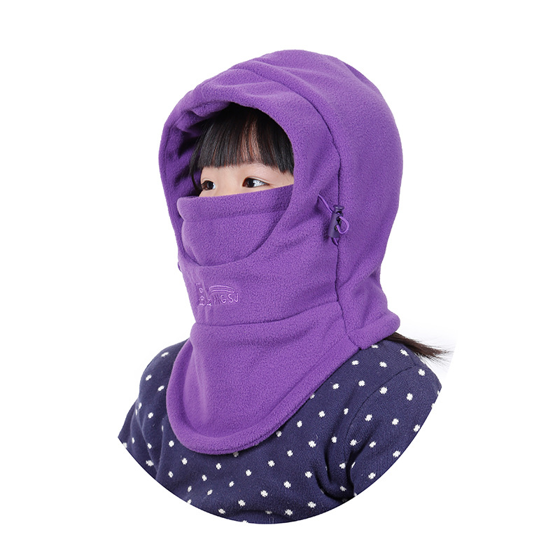 Hat Autumn And Winter Authentic Children's Bib Head Cover Double Thick Cold Warm Hat Children Go To School Windproof Hat Item Picture