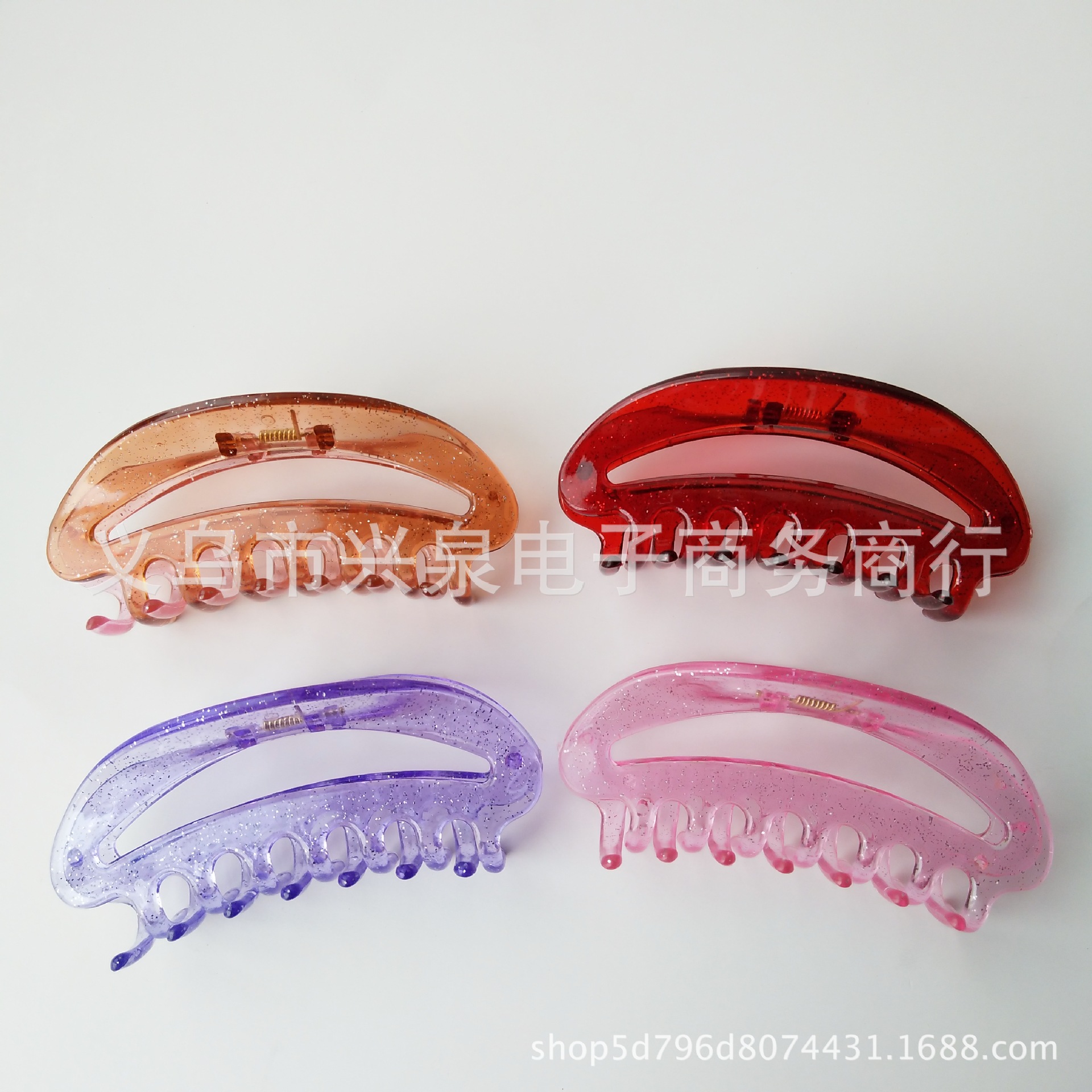 Yiwu jewelry hairpin grab clip half-moon bath clip multi-color mixed 1 yuan 2 yuan wholesale department stores Item Picture
