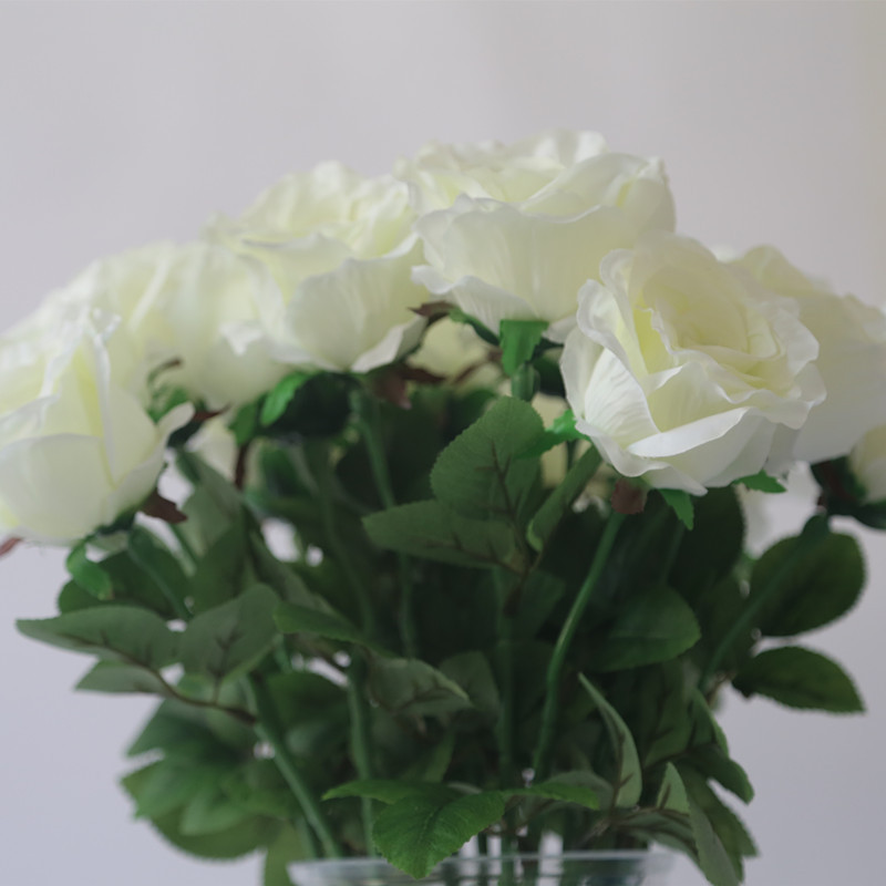 厂家直销凝香仿真花、玫瑰花、娟花、假花、仿真玫瑰花、单枝玫瑰