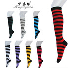 足球袜条纹长筒女袜彩色长袜中筒运动袜袜子生产