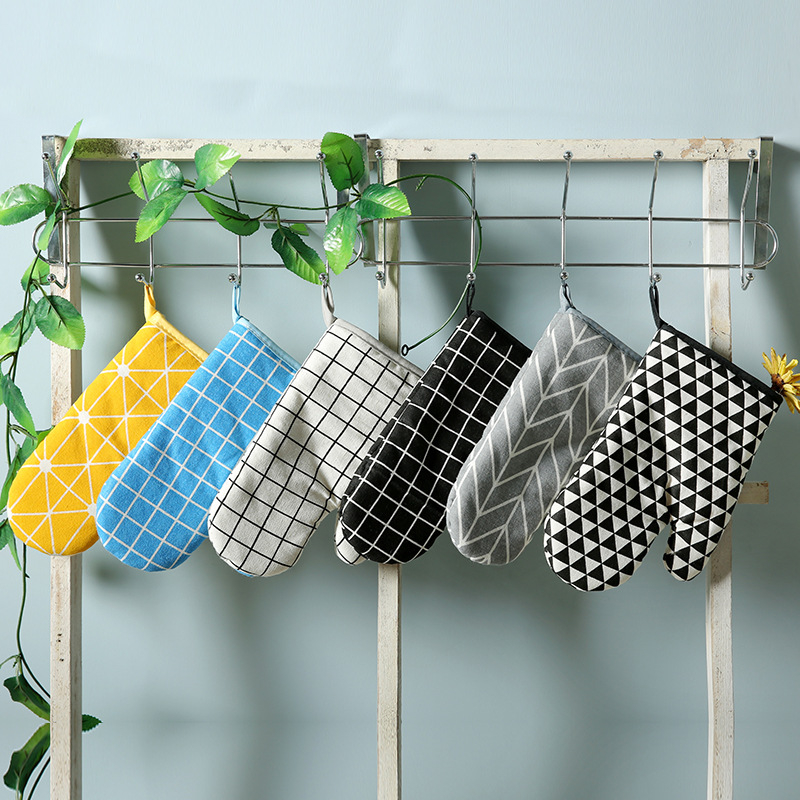 Cotton And Hemp Baking Gloves Microwave Oven Gloves Heat Insulation Gloves Hot Oven Gloves Wholesale Manufacturers