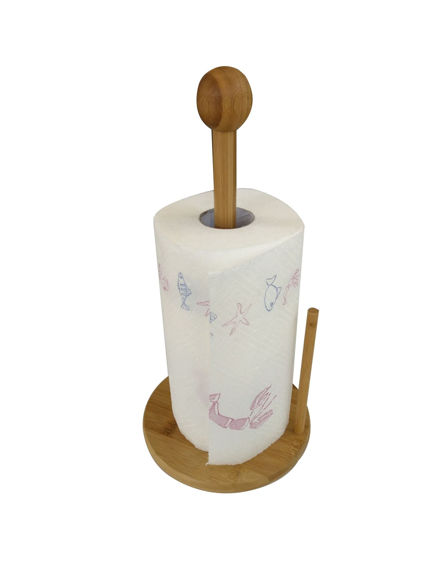 Heritage Bamboo Paper Towel Holder Roll Paper Towel Holder Lazy Rag Holder Kitchen Supplies No Need To Punch Holes