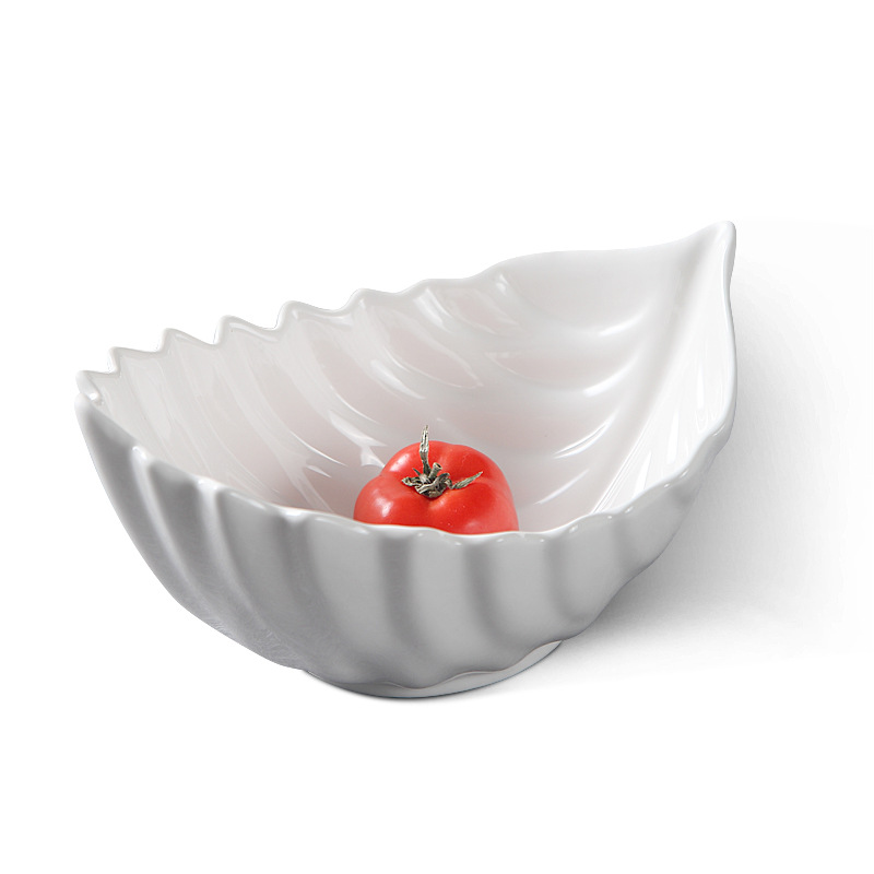 创意纯白色陶瓷碗法式汤碗意面碗水果沙拉碗西餐碗不规则造型餐具详情图5
