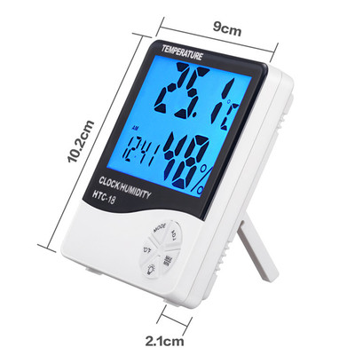 HTC-18大屏幕电子温湿度计，夜光数字温湿度计,数显温湿度计