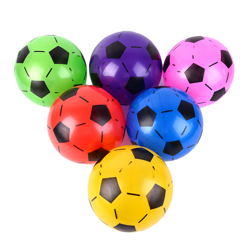新款儿童玩具足球喷花系列笑脸球充气卡通充气足球沙滩指定礼品球图