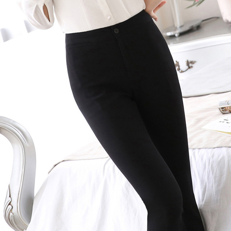 Spring/Autumn 2023 women's professional dress pants, casual long pants, slim-fit black women's pants, fashionable plus-size women's clothing, Korean style Item Picture