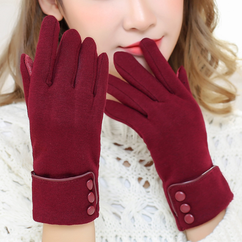 Winter Riding Warm Fleece Gloves Non-Fleece Gloves Touch Screen Gloves Women's Outdoor Gloves Plus Fleece Gloves Winter Specification drawing