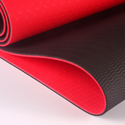 【雅臣地毯】双色tpe瑜伽垫6mm 加长健身垫子环保防滑 瑜伽垫tpe批发详情图3