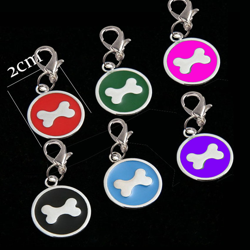Pet zinc alloy bone pendants, exquisite and elegant pet dog tags, outdoor anti-loss pet store cat tags wholesale