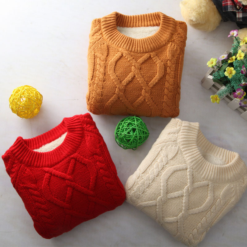 Wholesale of new children's sweaters for autumn and winter 2023, including plush and thickened pullover knitted sweaters for boys, girls and babies
