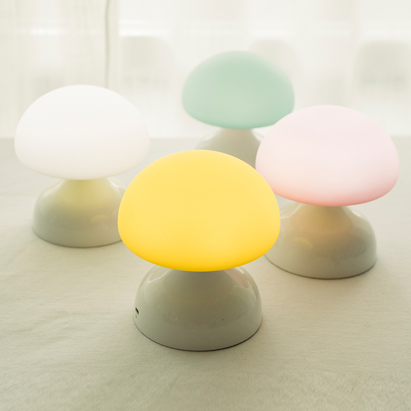 Creative LED mushroom-shaped night light, children's bedroom bedside milk feeding light, romantic and warm sleep light details Picture