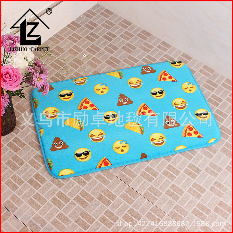 Manufacturers wholesale can customize fashion cartoon printed floor mat children's mat living room bathroom toilet sponge carpet Item Picture