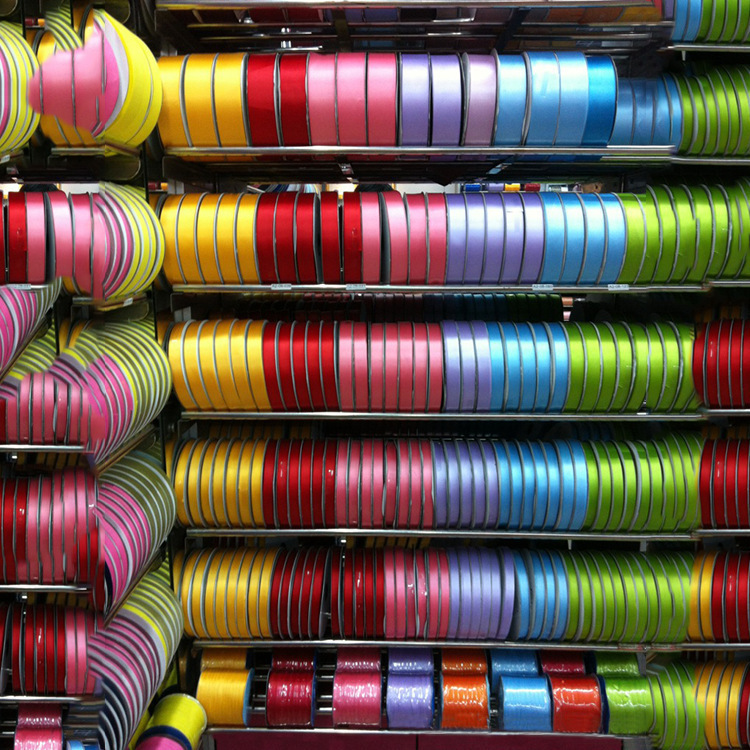 Popular Color Polyester Ribbon High Light Color Reflective Polyester Ribbon 2 Separate Ribbon Wedding Supplies Wholesale