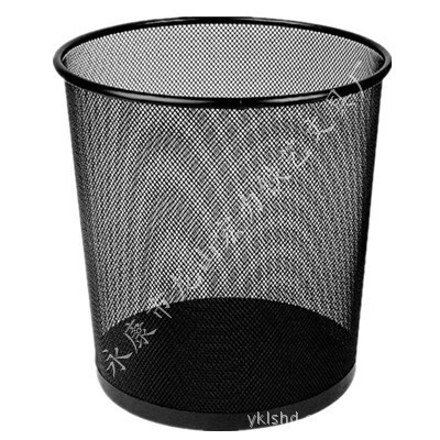 Fashion Simple Hollow Trash Can Creative Metal Mesh Trash Can Household Office Multi-Functional Paper Basket Application Scenario