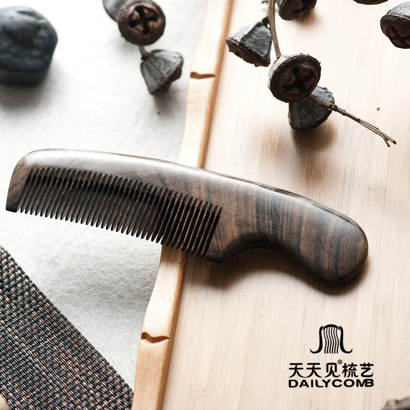 See Every Day Comb Dense Tooth Wood Comb Sink Precious Wood Comb Engraved Wood Comb Hair Comb Small Wood Comb Massage Comb Specification drawing