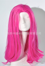 新款粉色长款潮人时尚女假发