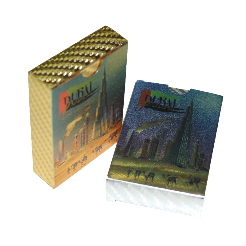 Gold foil playing cards, gold-plated and frosted gold foil landscape style, supplied by the manufacturer Item Picture