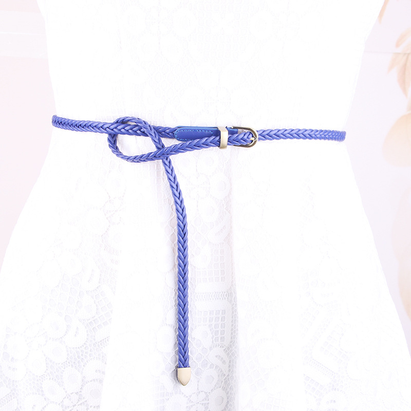 The New Hand Woven Belt Women's Needle Buckle All Thin Waist Belt Women's Rope Strap Decoration Factory Direct Sales 616 Application Scenario