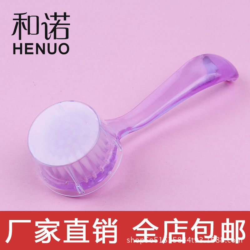 和诺美甲刷长柄圆头带盖指甲刷灰尘粉尘刷清洁刷化妆美妆美甲工具