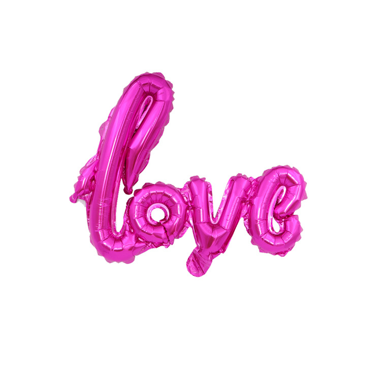 Wedding Decoration Decoration Aluminum Film Balloon Mini Small One-Piece Love Letter Aluminum Foil Balloon Wholesale Specification drawing