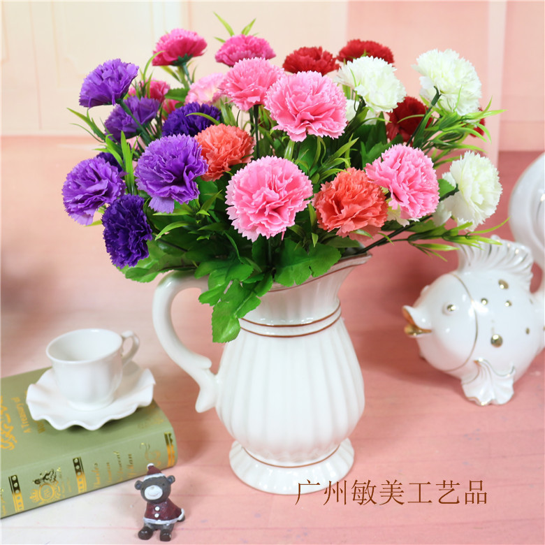 仿真花厂家直销批发假花花卉康乃馨蝴蝶兰假花盆批发 厂家直销
