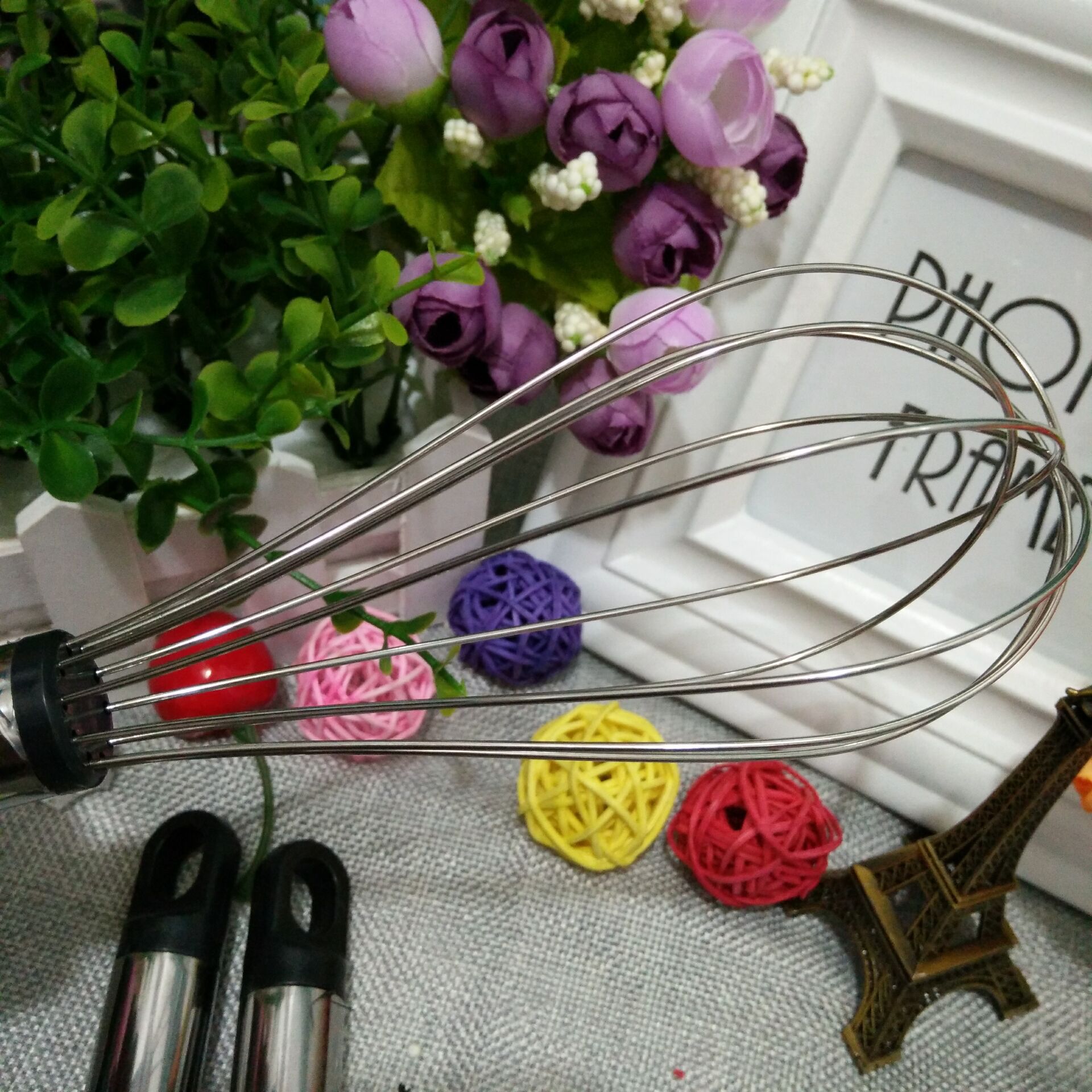 Stainless steel egg beater, manual mixer, kitchen, hotel cream and flour cake baking factory direct sales details Picture