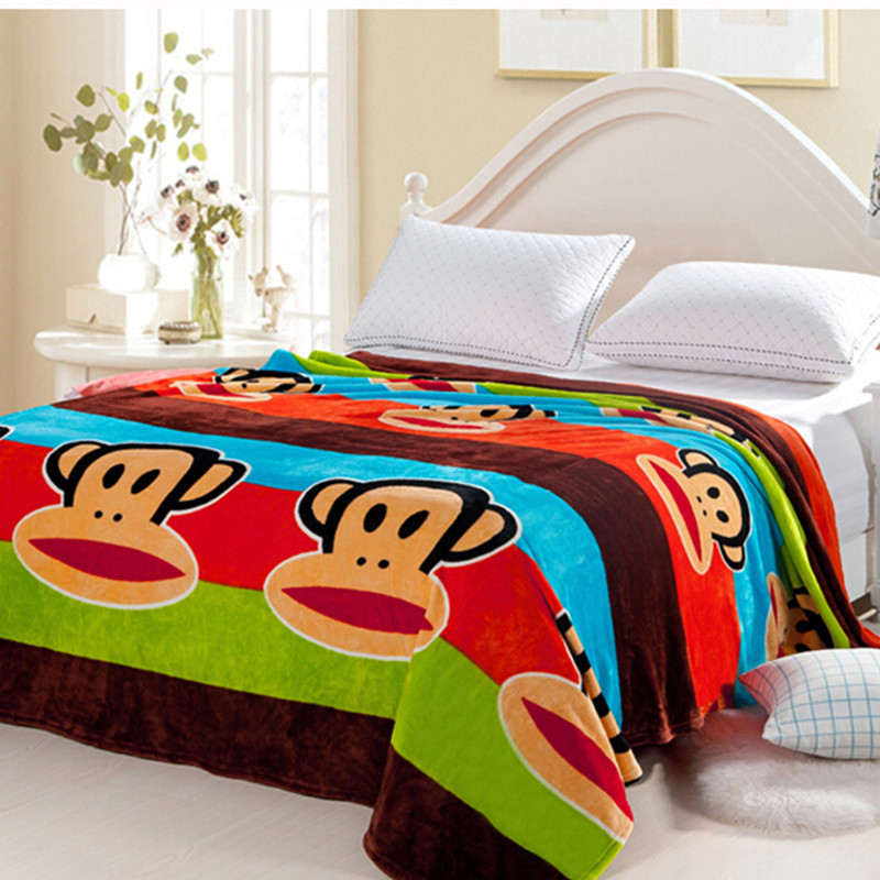 Flannel Blanket Mink Fleece Thickened Thermal Blanket Coral Fleece Sheet Thickened Blanket Double details Picture
