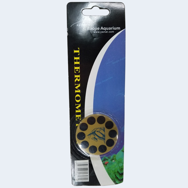 Baojie fish tank thermometer T-11 LCD thermometer Patch thermometer Aquarium thermometer round full figure