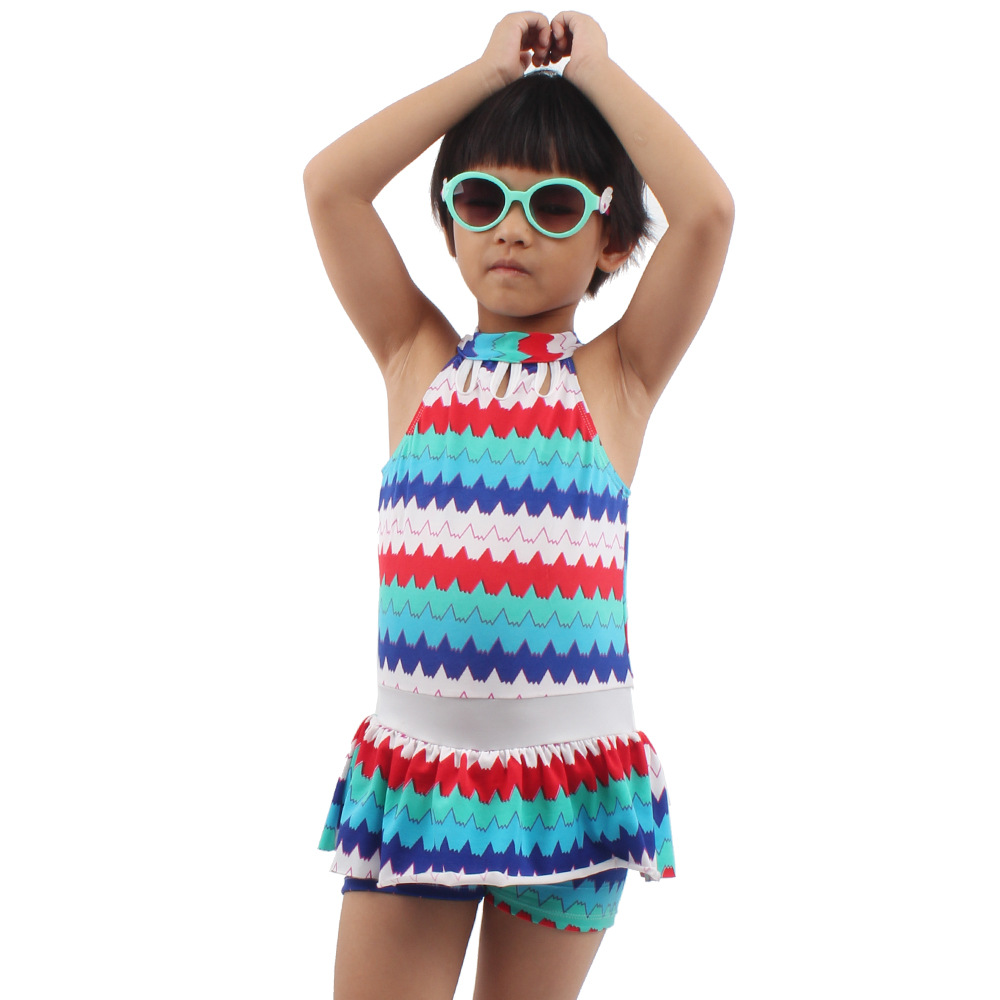 New Children's Swimsuit Girls Korean One-Piece Dress Type Medium And Large Children's Swimsuit Princess Students 6-10 Years Old Swimsuit Specification drawing