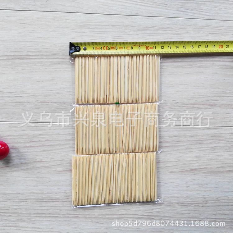 (1-1 Zone) [3 Bags] 3X500 toothpicks 500 yuan per box 1 yuan 3 small bags of fine disposable toothpicks 1 yuan Double-pointed fine-tipped bamboo toothpicks 1 yuan toothpicks Specification image