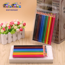 厂家直销彩色粗杆直径1cm卡通版 定制儿童通用易上色12色彩色铅笔