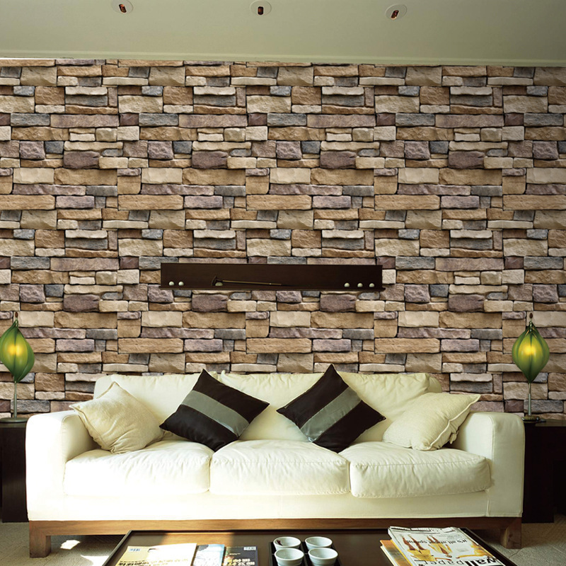 Supply 45Cm Imitation Rock Brick Bedroom Living Room Background Wallpaper Self-Adhesive Decorative Wallpaper Paste Sa-1007 details Picture