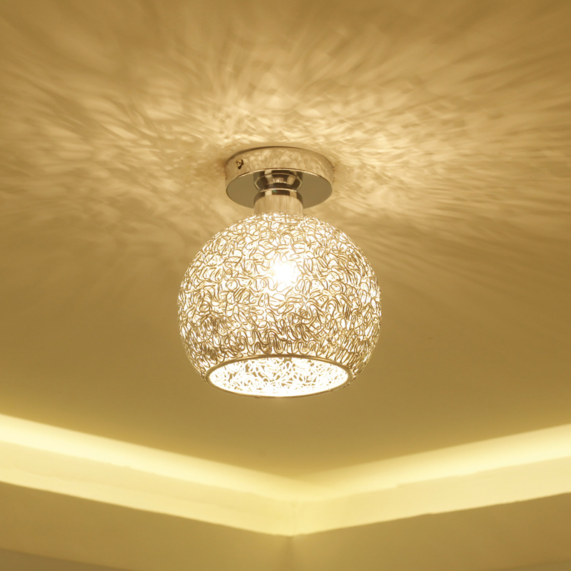 Cross-border simple modern creative aluminum ceiling light, K9 crystal ceiling light corridor ceiling light