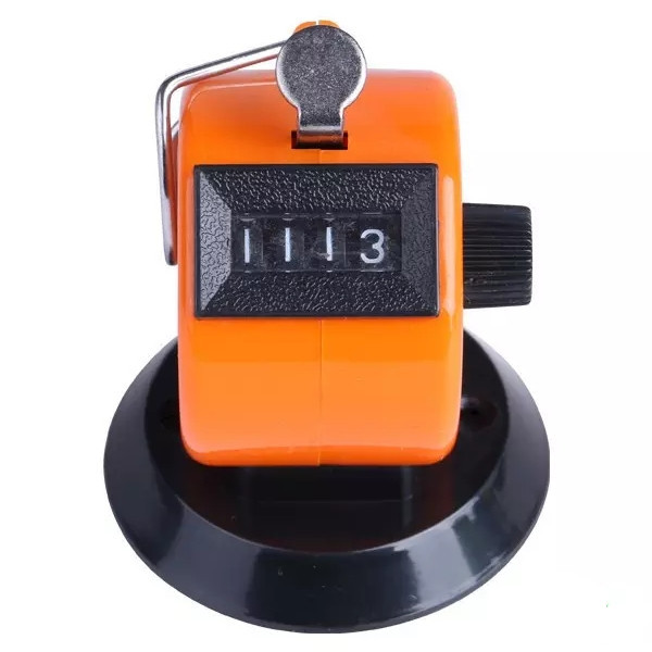 Color hand-press counter with base, hand-press counter with all-plastic casing, factory workshop assembly line statistics Item Picture