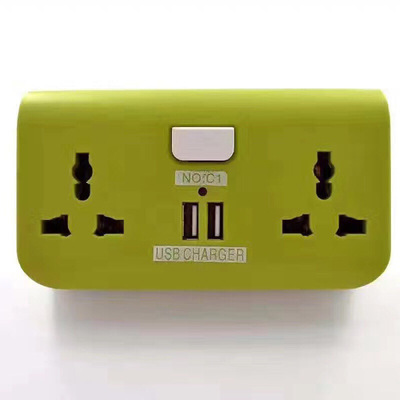 ج 1 مقبس سياحي محول مفاتيح مفاتيح مستقلة وشحن هواتف 2USB Item Picture
