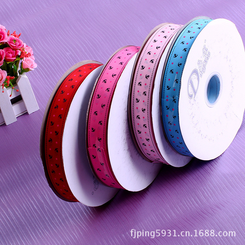 Color Printing Small Stars Plain Ribbon 25Mm Printed Multi-Color Thread With Diy Handmade Jewelry Braid Ribbon