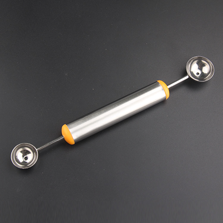 Kitchen small tools: Double-headed stainless steel fruit ball scorer, engraving knife, multi-functional fruit spoon details Picture